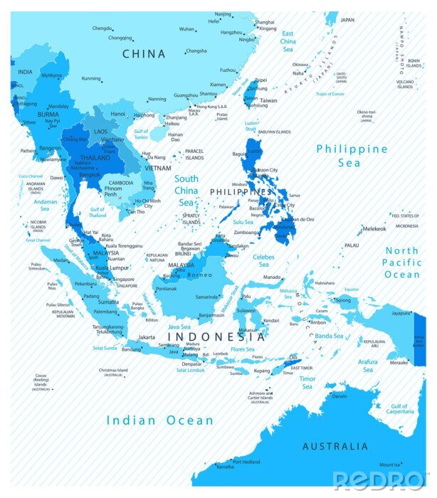 Bild Südostasien auf der Karte