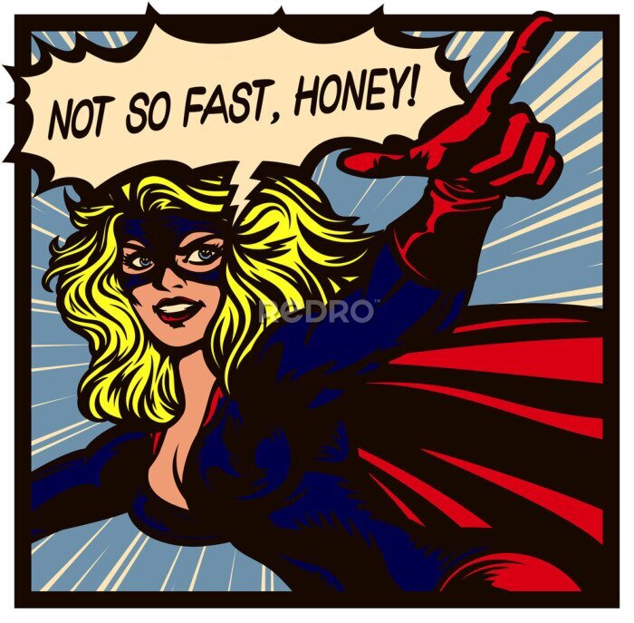 Bild Superheldin im Comic-Stil