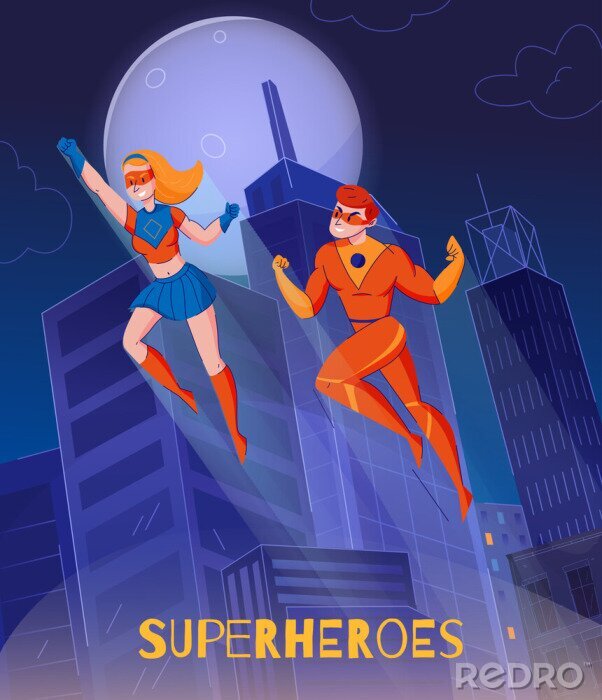 Bild Superheroes Background Poster 