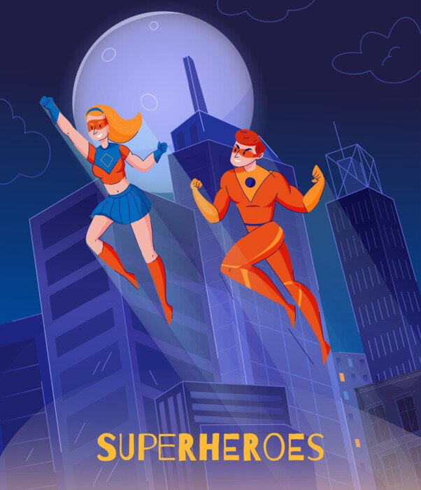 Bild Superheroes Background Poster 