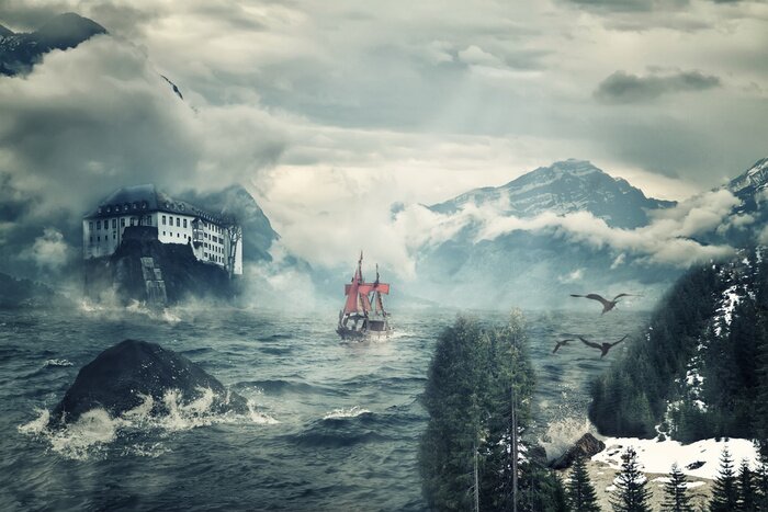 Bild Surrealistische Meereslandschaft