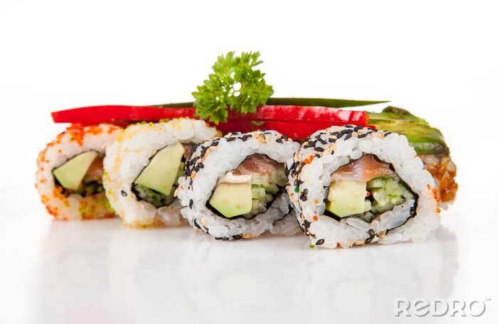 Bild Sushi-Rollen mit Gemüse
