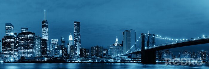 Bild Szenerie von New York bei Nacht