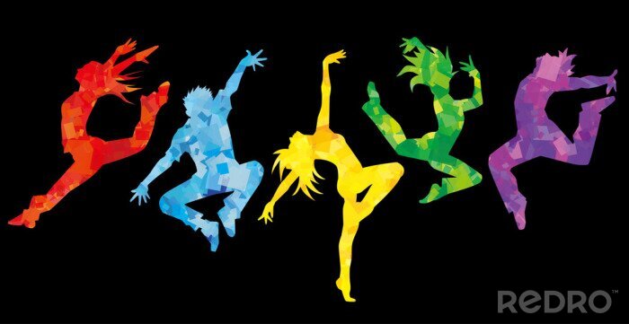 Bild Tanzende Frauen und Männer Abstraktion