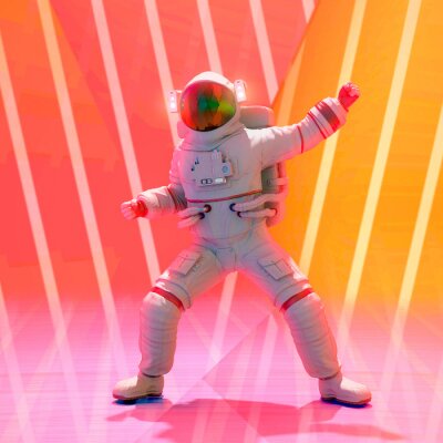 Tanzender Astronaut