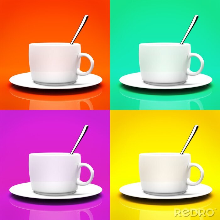 Bild Tasse in vier Versionen