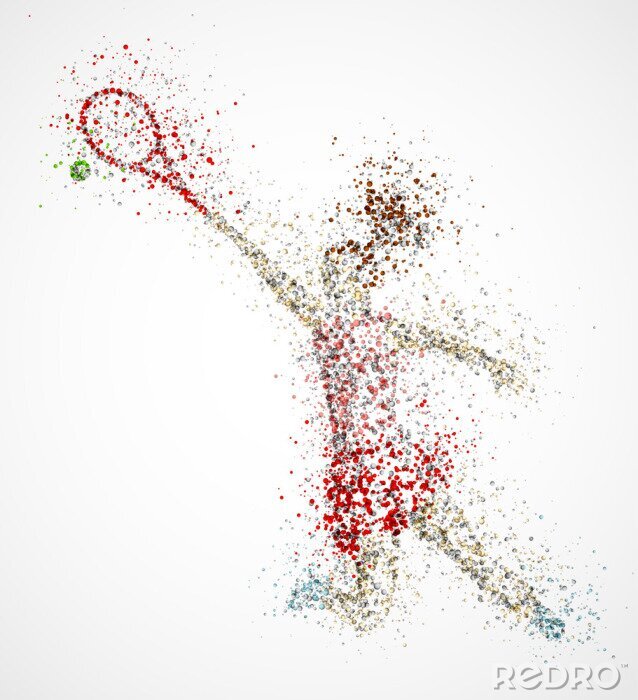 Bild Tennis abstrakte bunte Punkte