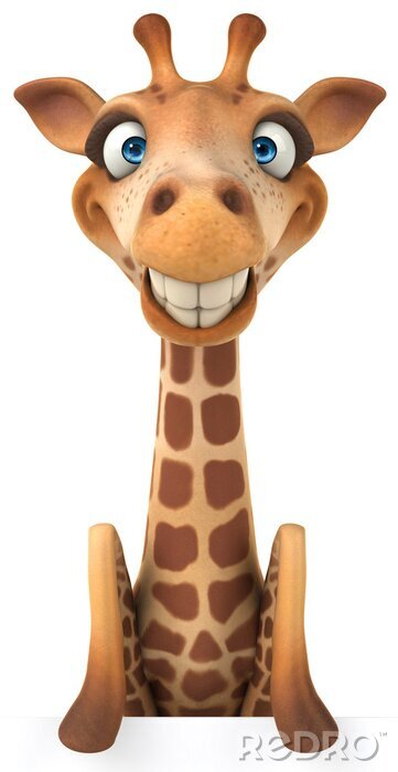 Bild Tiere für Kinder Giraffe mit großen Zähnen