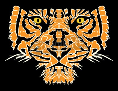Bild Tiger 3D orange