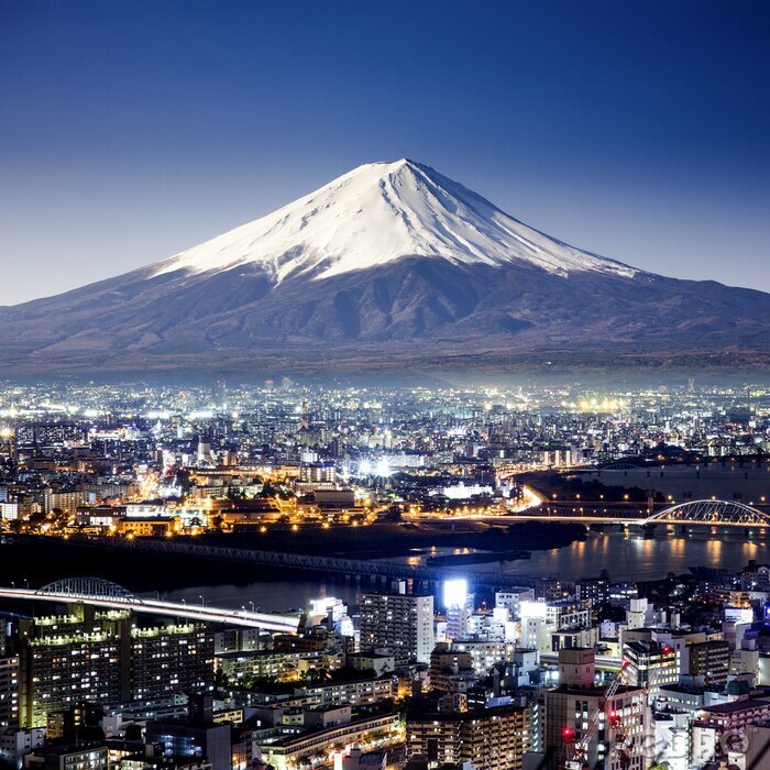 Bild Tokyo Skyline und Berg Fuji