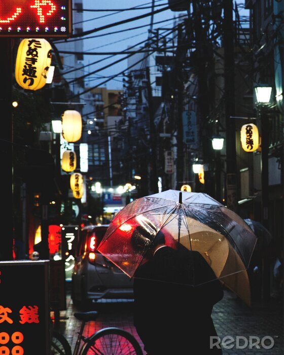 Bild Tokyos regnerische Straßen