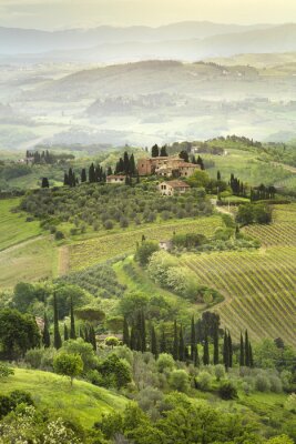 Toskana Landschaft vom Hügel aus