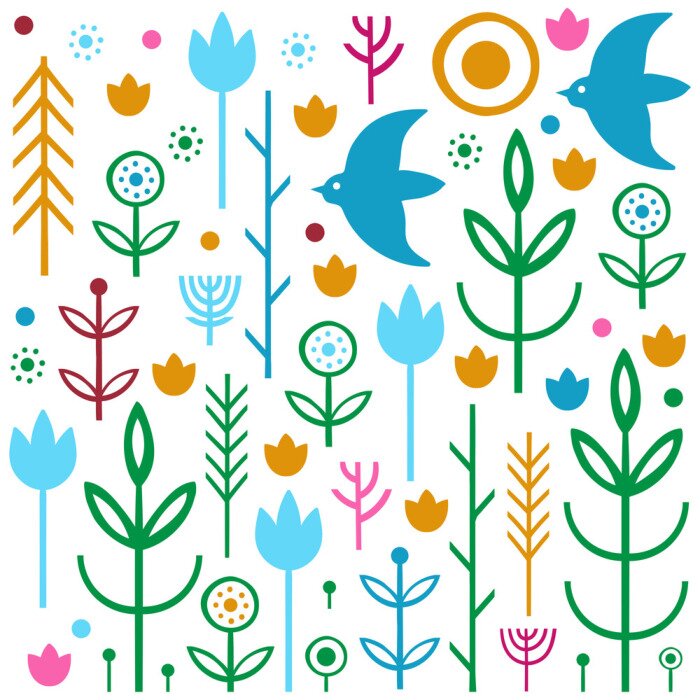 Bild Traditionelle skandinavische Dekorationen