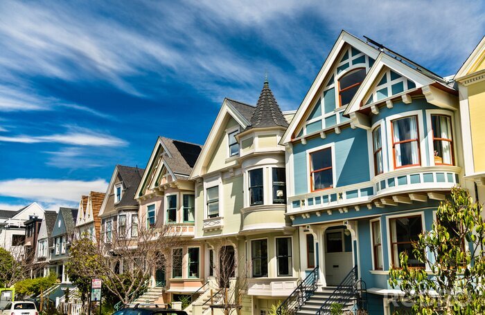 Bild Traditionelle viktorianische Häuser in San Francisco