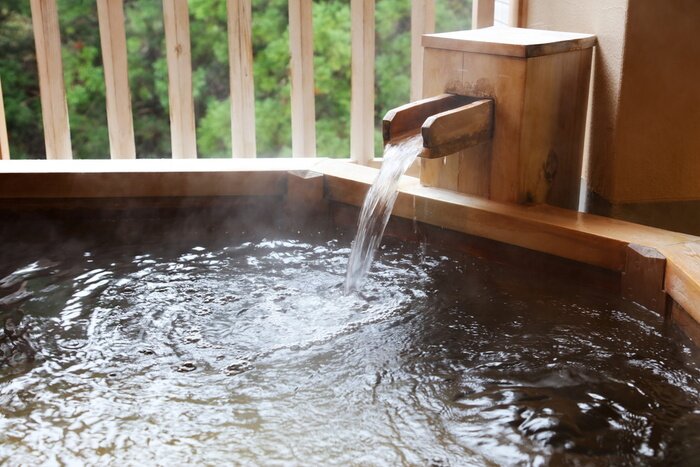 Bild Traditionelles japanisches Badehaus