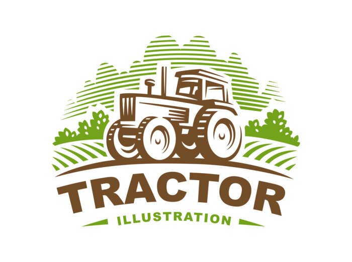 Bild Traktor-Logo-Illustration, Emblem-Design