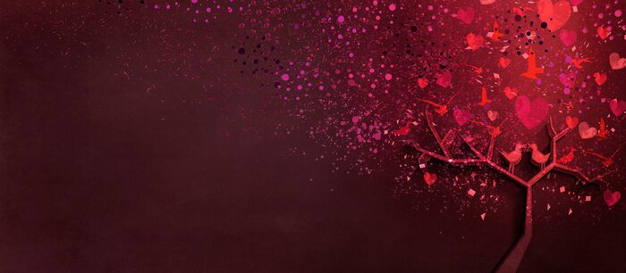 Bild Tree of love. Love concept banner