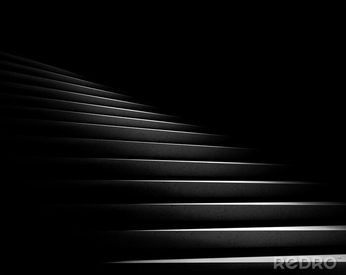 Bild Treppe auf schwarzem Hintergrund