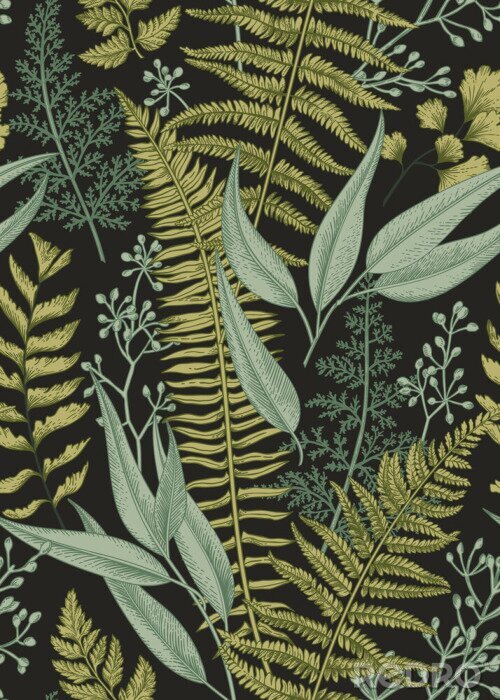 Bild Tropische Blätter in Grüntönen