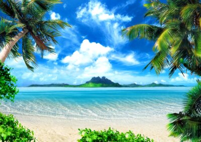 Tropisches Meer Strand und Himmel