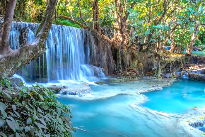 Bild Türkisfarbener Wasserfall im Nationalpark
