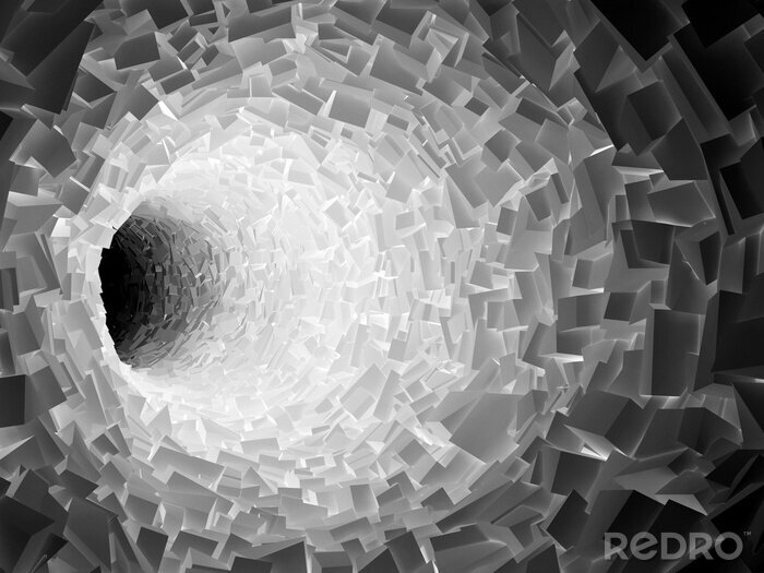 Bild Tunnel 3D aus Würfeln