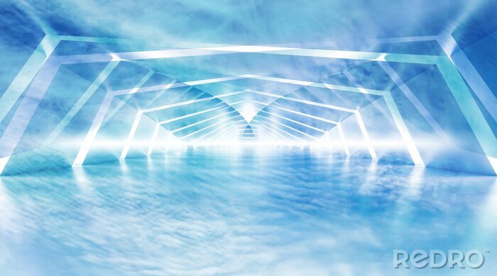 Bild Tunnel in Himmelblau