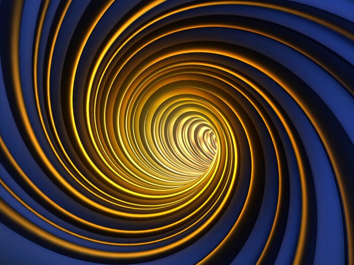 Bild Tunnel mit goldenem Akzent