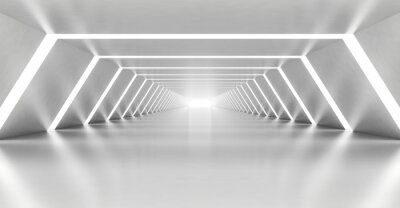 Tunnel mit Lichtern 3D