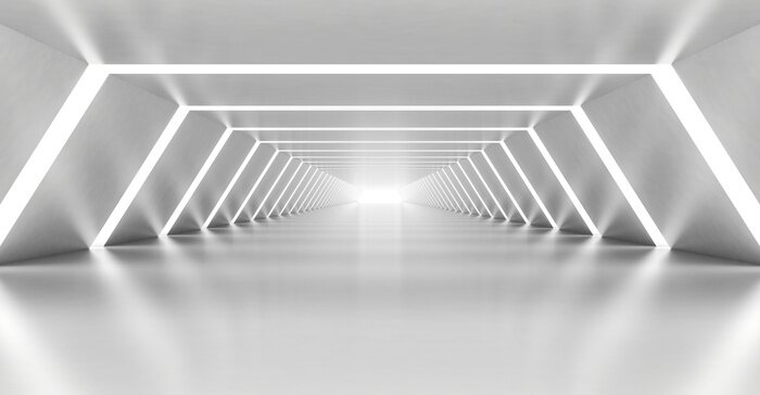 Bild Tunnel mit Lichtern 3D