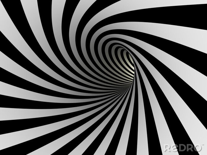 Bild Tunnel schwarz-weiß einer anderen Dimension