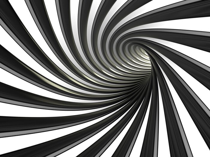 Bild Tunnel schwarz-weiß hypnotisierend