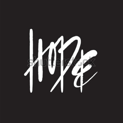 Bild Typografie mit Aufschrift Hoffnung