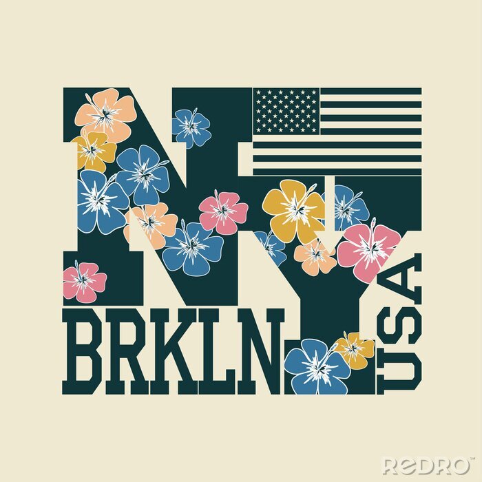 Bild Typografie von Brooklyn New York City