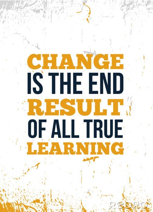 Bild Typografische Grafik mit einem Satz über Veränderung