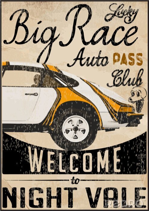 Bild Typographisches Motiv mit Auto