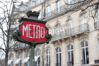 Bild U-Bahn-Schild in Paris