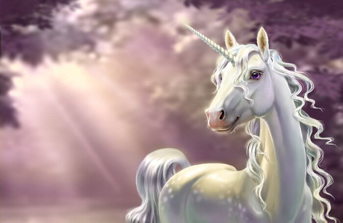 Bild Unicorn in the forest, close-up