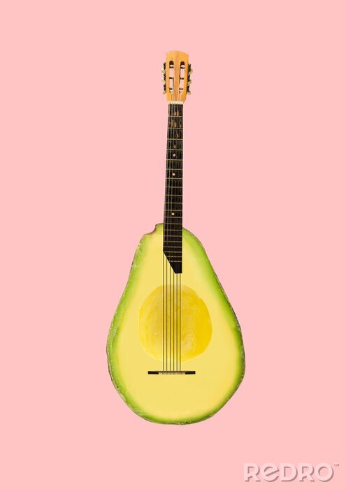 Bild Uniques Muster Gitarre aus Avocado