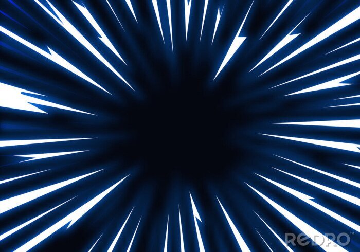 Bild Vector Explosion Background with Shiny Thunderbolts. Abstract Glowing Energy Electric Effect