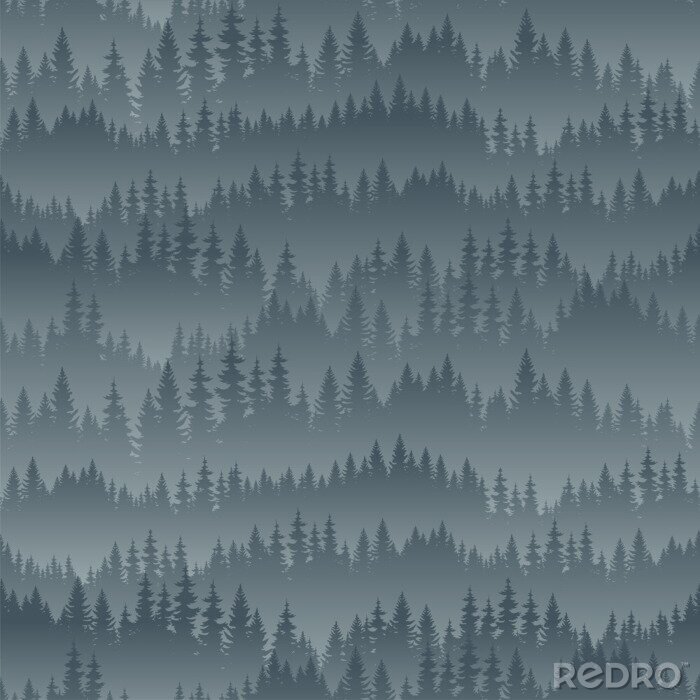Bild Vektor-Berge Wald-Hintergrund Textur nahtlose Muster