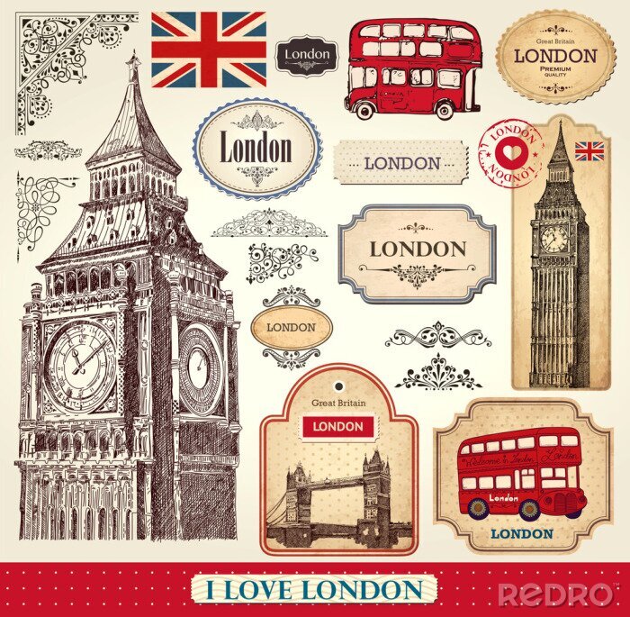 Bild Vektor-Satz von London Symbole