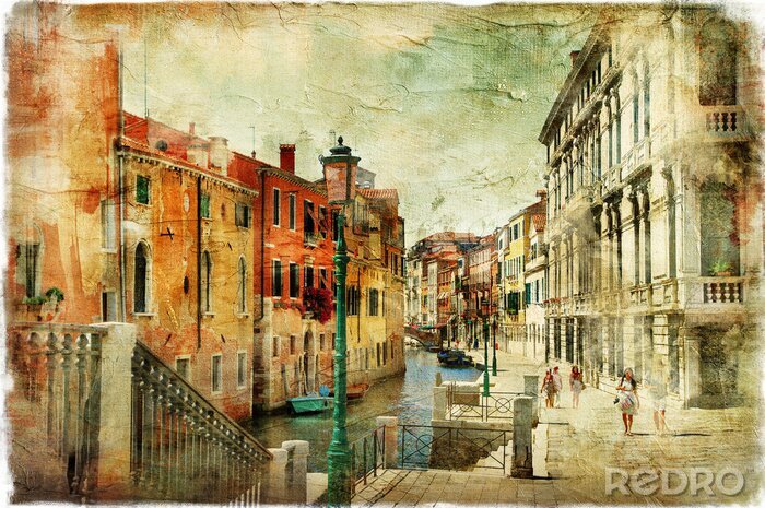 Bild Venedig auf einer retro-postkarte