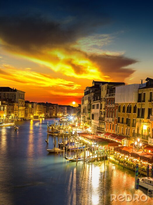 Bild Venedig bei Nacht und Beleuchtung