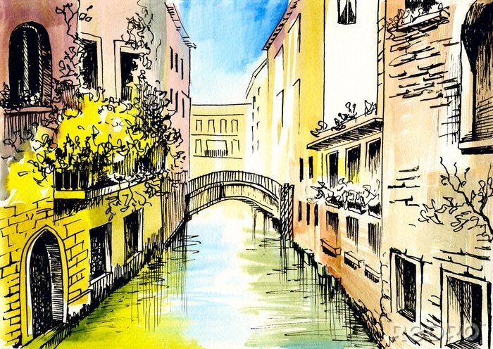 Bild Venedig im malstil