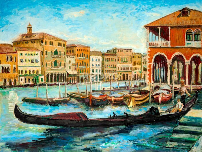 Bild Venedig mit Ölfarben gemalt