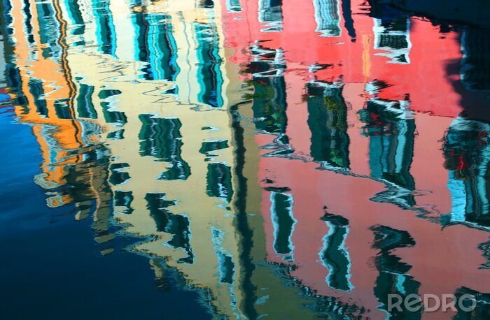 Bild Venezianische Häuser in einer Wasserfläche