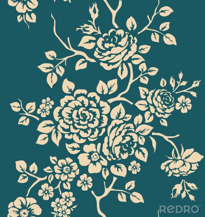 Bild Verdrehtes Blumenornament