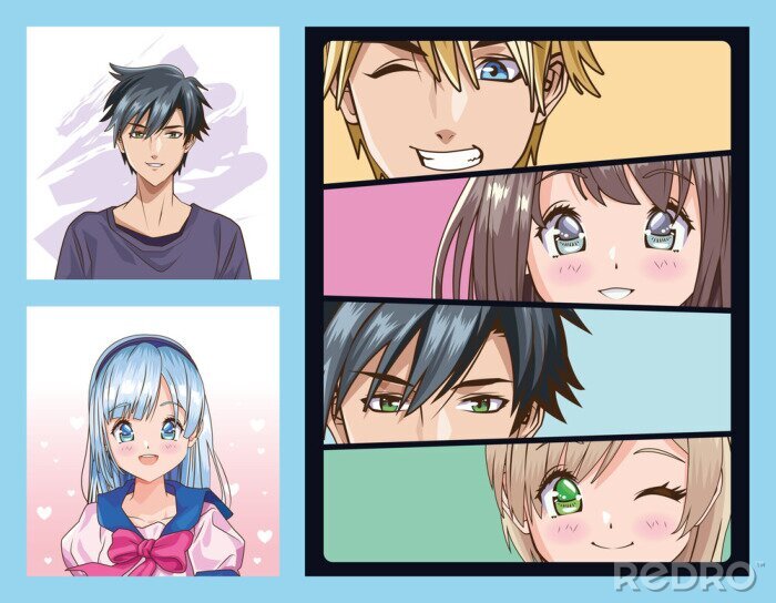 Bild Verschiedene Anime-Charaktere