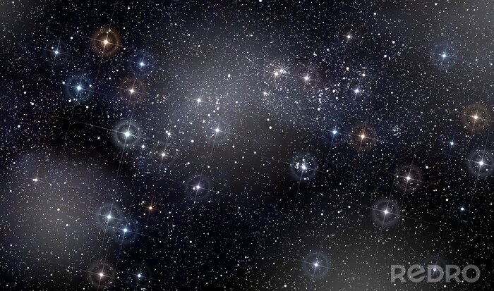 Bild Verschiedenfarbige Sterne am Nachthimmel